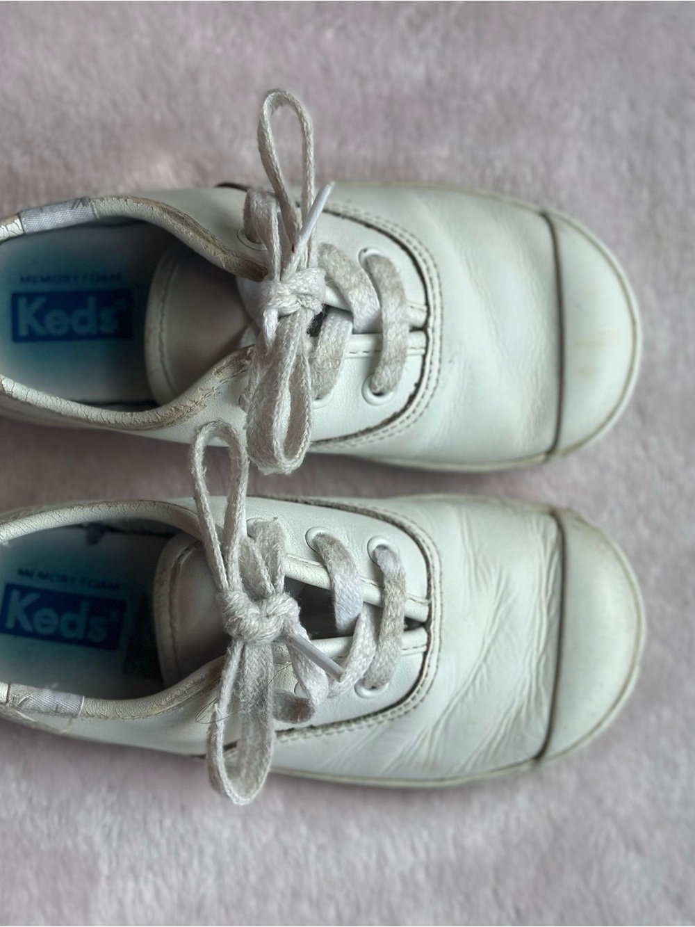 Keds Kids White Lace-Up Sneakers